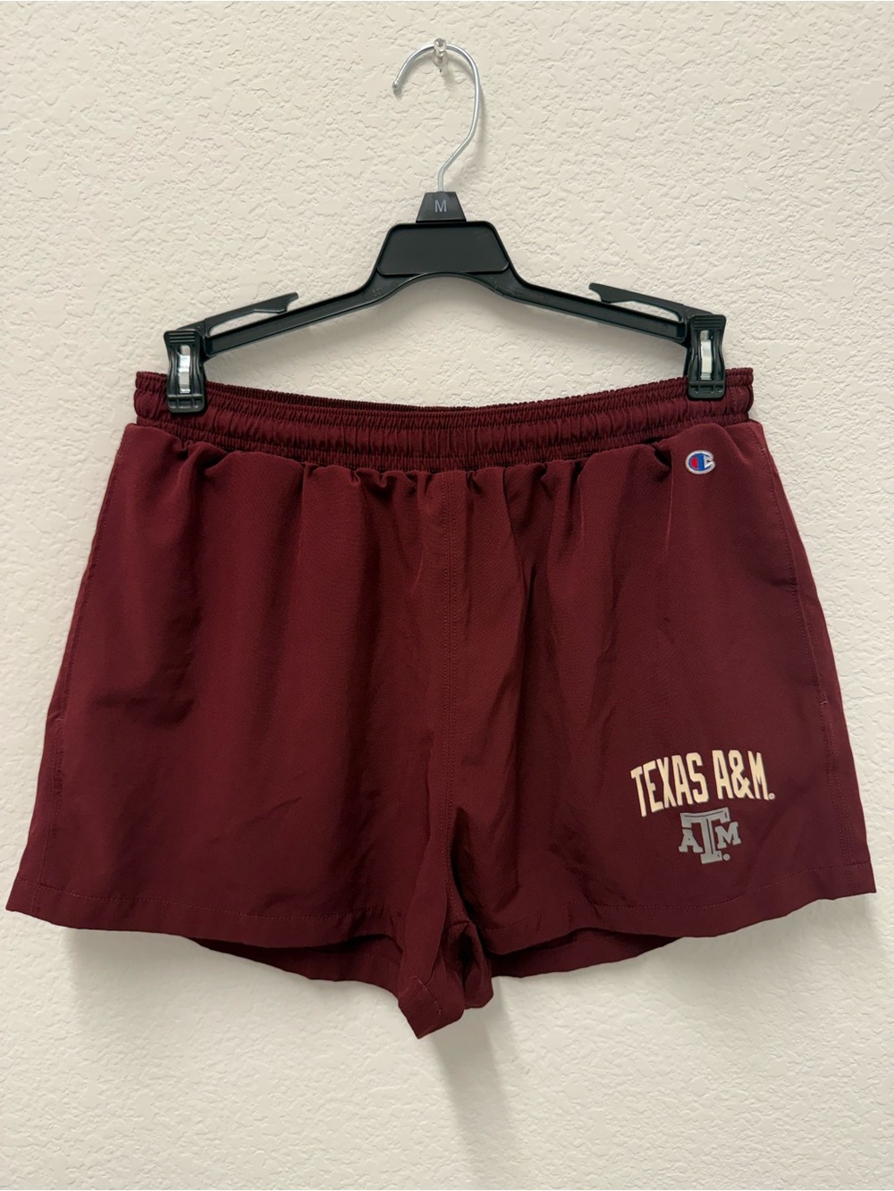 Champion Women's Maroon Athletic Shorts with Texas A&M Logo